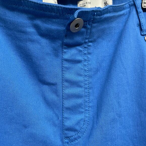 J. Jill Blue High Rise Cropped Pants Size 16 T - Picture 2 of 11
